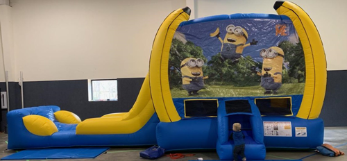 Minion Bounce House & Slide Combo Rental Itasca, Tx