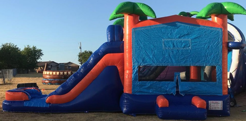 Tropical Oasis Water Bounce House Combo Rental from Inflatable Party Magic LLC Cleburne, Texas