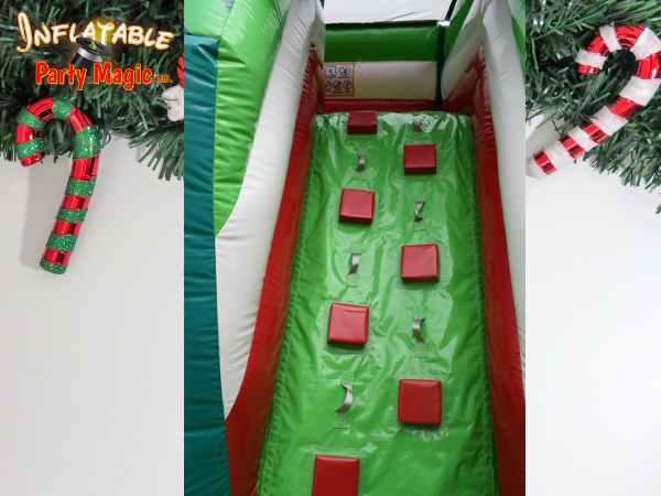 Christmas Bounce House Combo Climbing Wall