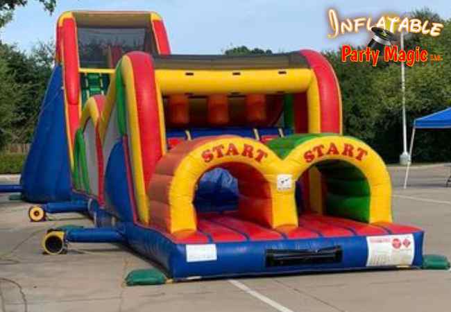 Inflatable Obstacle Course Rental DFW- 83 foot long