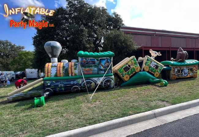 Jungle Train Toddler obstacle course inflatable