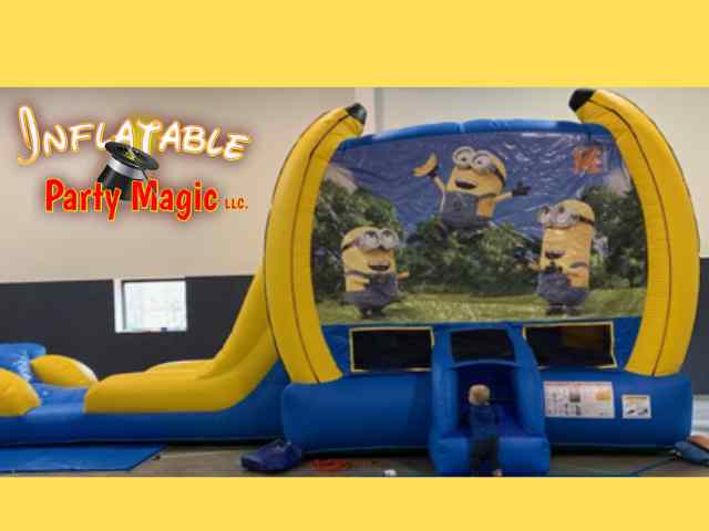 Minion Bounce House Rental with Water Slide in DFW Tx