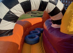 Huge Inflatable Obstacle Course inside view