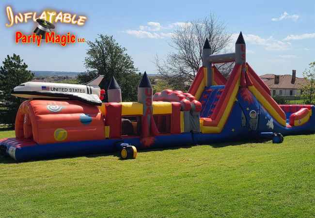 Space theme Inflatable Obstacle Course Rental