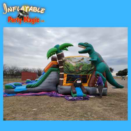 Trex water bounce house and slide