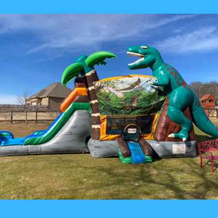 TRex Water Bounce House Rental with Slide