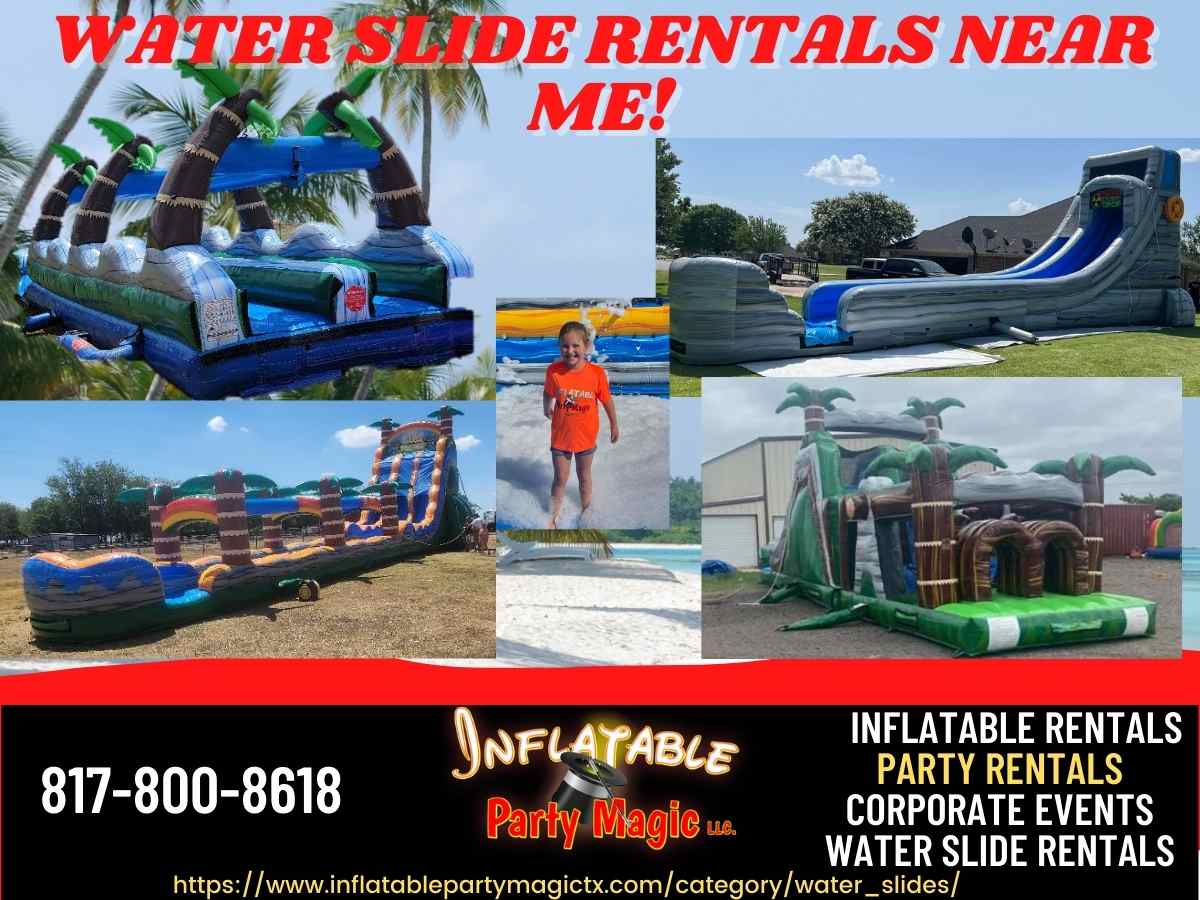 Waterslides to deals rent near me