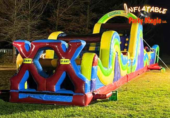 78 foot obstacle course inflatable to rent
