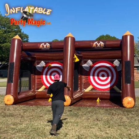double axe throw game inflatable