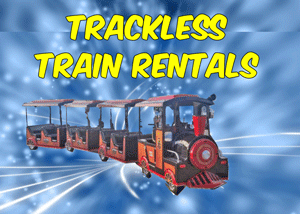 southlake trackless train rentals- inflatable party magic