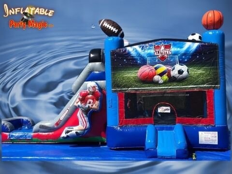 Extreme Sports Bounce House Water Slide