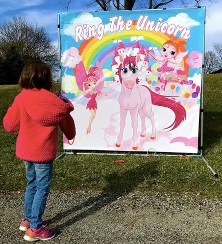 Ring the Horn on the Unicorn Carnival Game