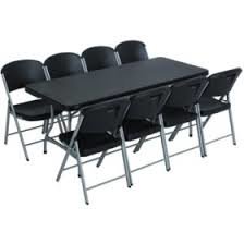 6ft. black Table & Chair Package Deal