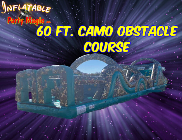 60ft. Camo Obstacle Course- 2 piece obstacle