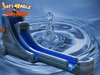 20ft. Caustic Drop Extreme Water Slide Rental