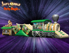 Inflatable Jungle Themed  Train Toddler Obstacle
