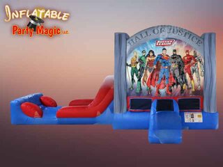 Justice League Bounce House with Slide