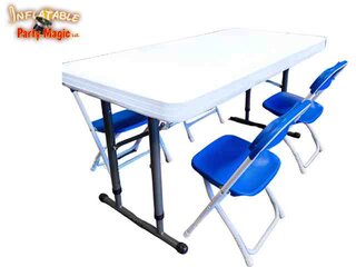 Kids Table and Blue Chair Package Deal
