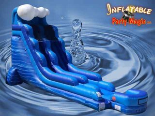 18 Ft Tall Tidal Wave Inflatable Water Slide Rental