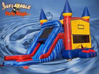 Fun House with Water Slide Combo